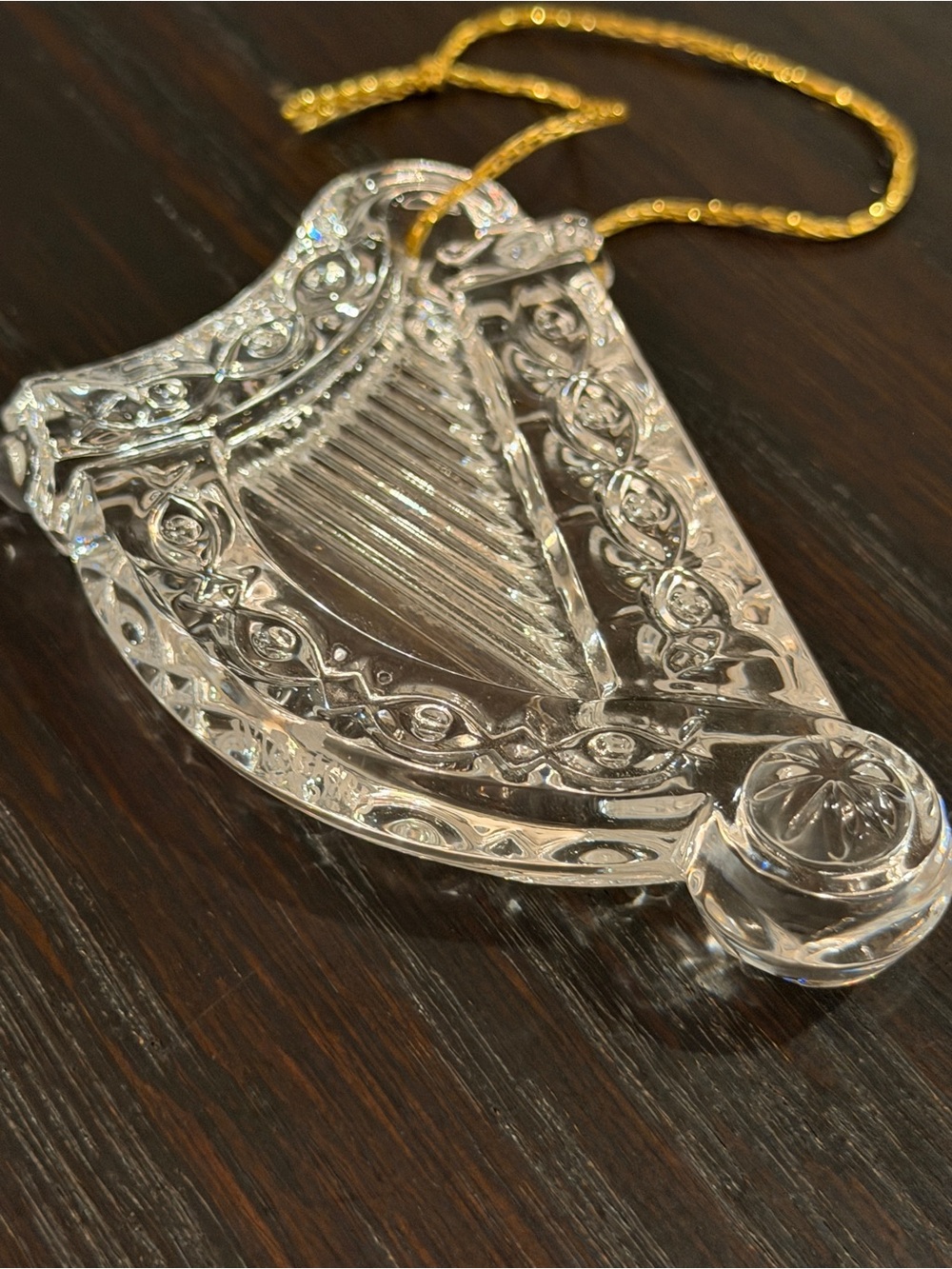 Waterford Crystal Christmas Harp Ornament
